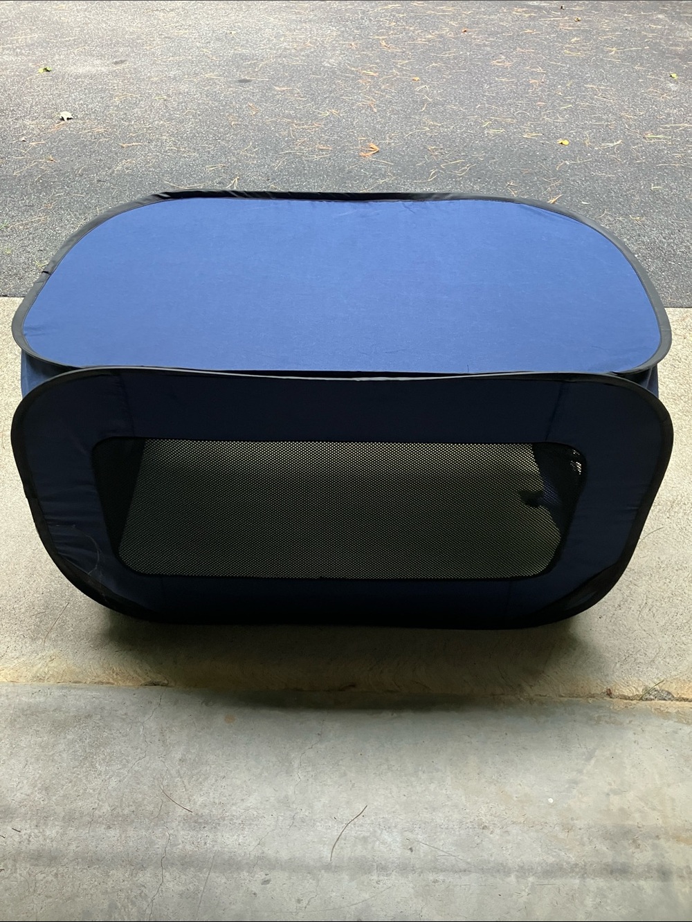 Blue Foldable Mesh Pet Playpen